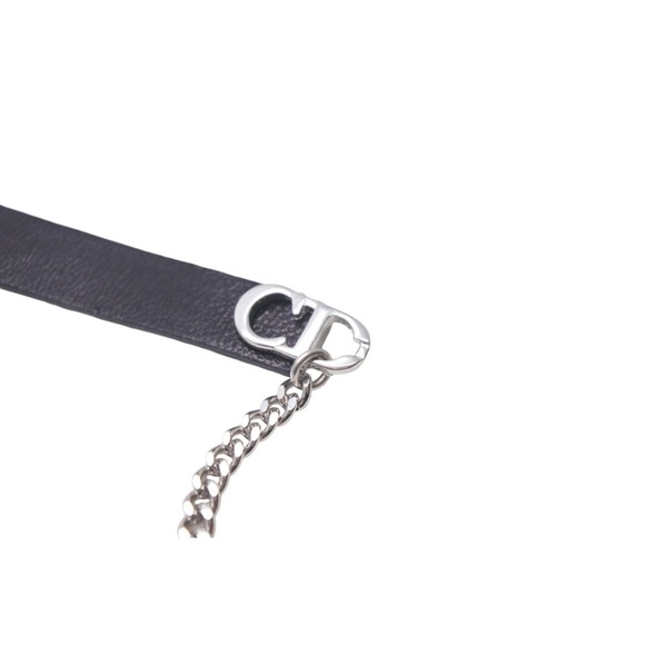 Christian Dior Christian Dior Choker Necklace Silver Chain CD Black - Picture 4 of 7